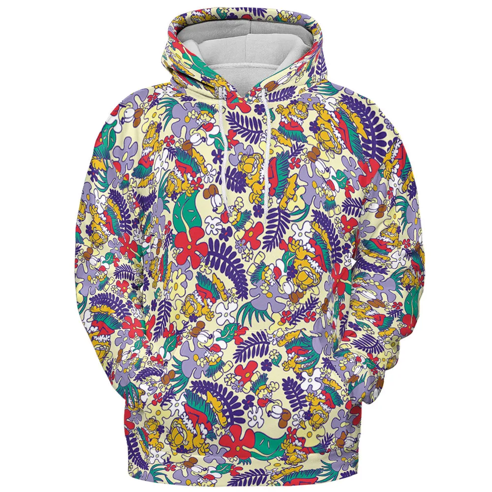 Aloha Garfield And Odie All-over Print Hoodie - 3