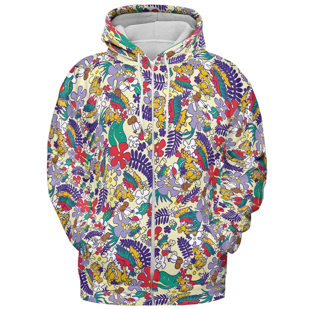 Aloha Garfield And Odie All-over Print Hoodie - 4