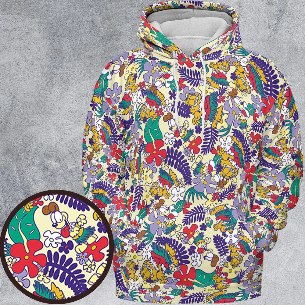 Aloha Garfield And Odie All-over Print Hoodie - 2