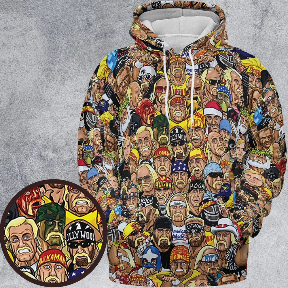 Classic Wrestlers All-over Print Hoodie - 2