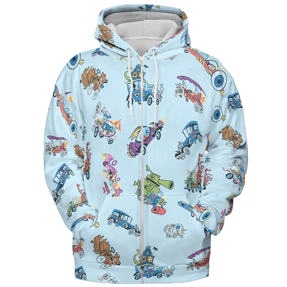 W is for Wacky Races All-over Print Hoodie - 4