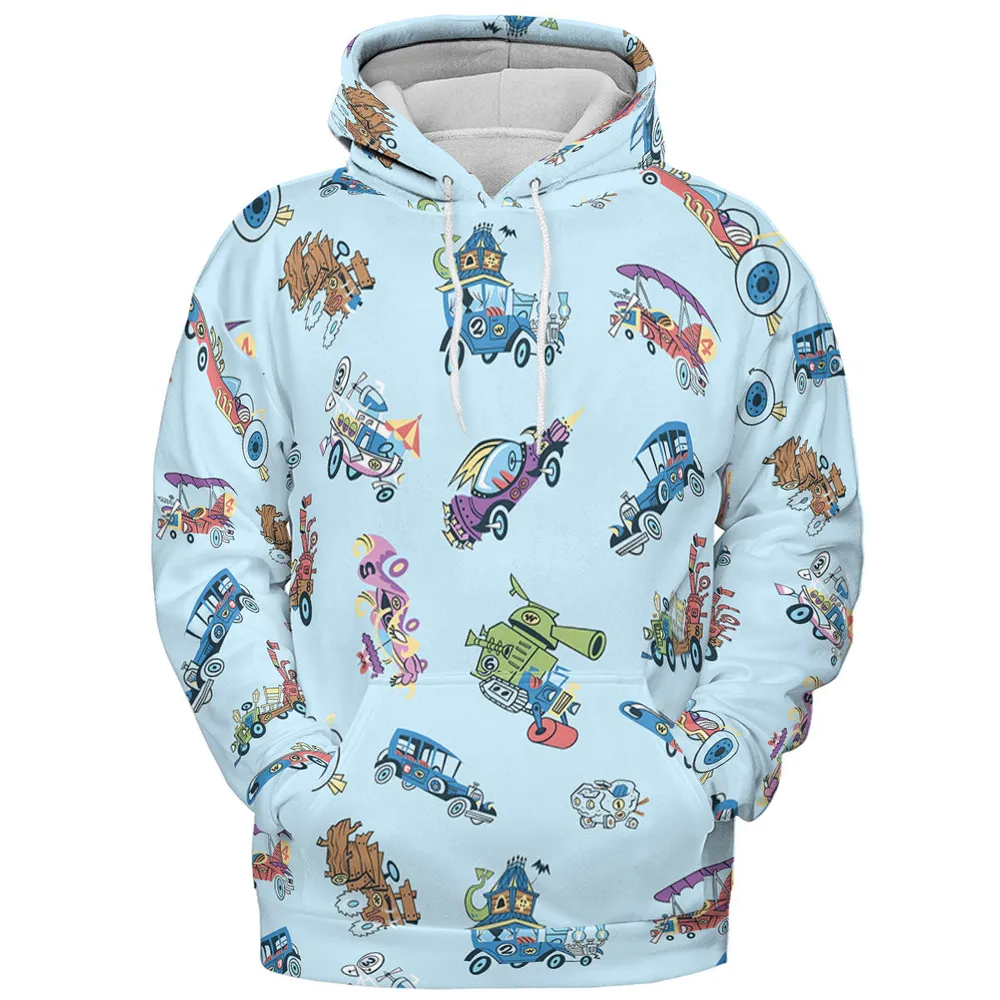 W is for Wacky Races All-over Print Hoodie - 3