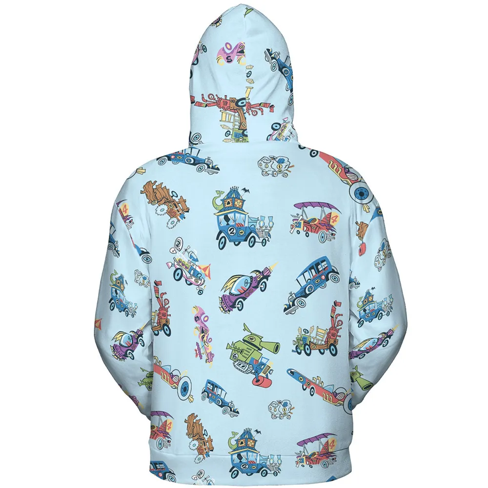 W is for Wacky Races All-over Print Hoodie - 5