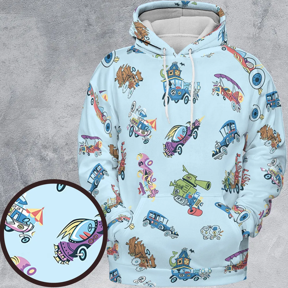 W is for Wacky Races All-over Print Hoodie - 2