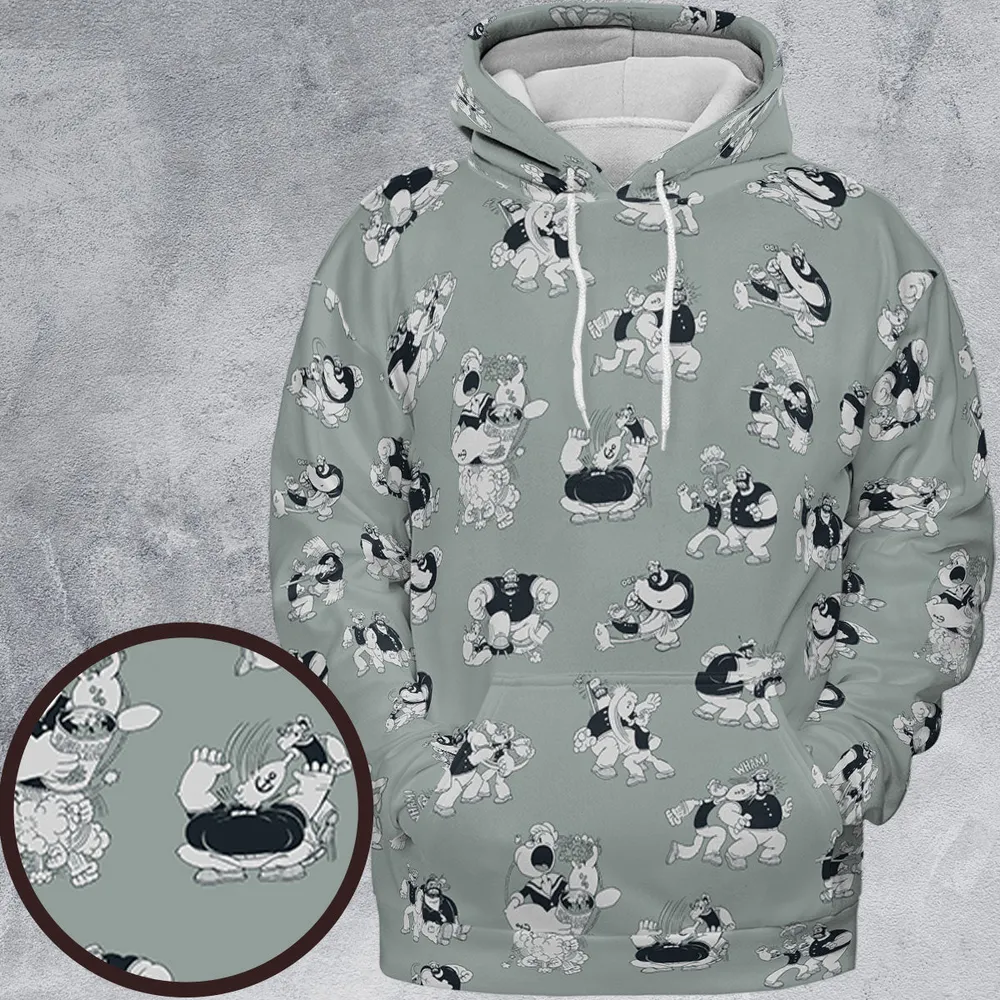 60s Sailors Battle Pattern All-over Print Hoodie - 2