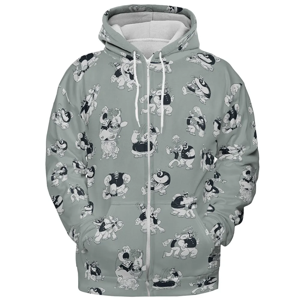 60s Sailors Battle Pattern All-over Print Hoodie - 4