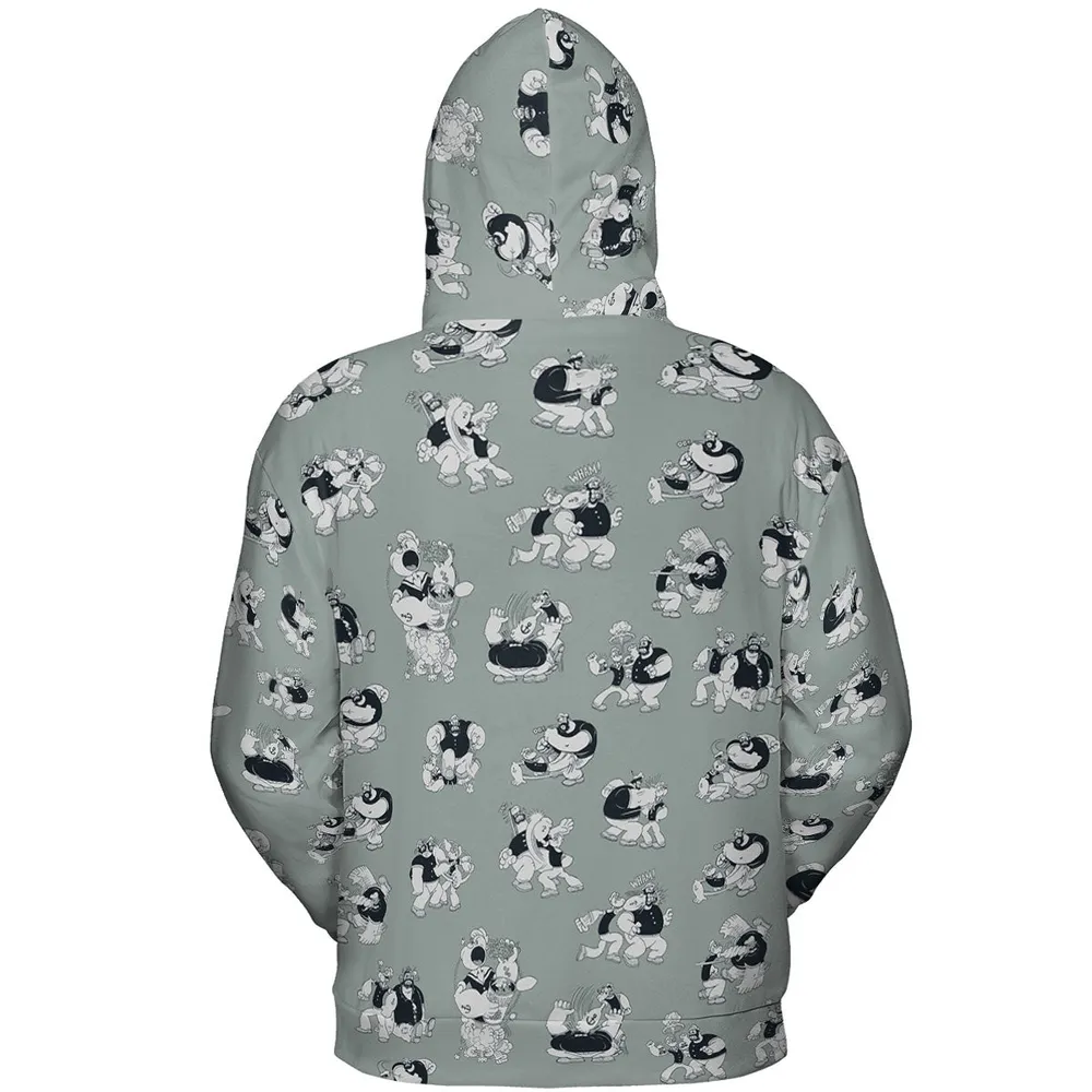 60s Sailors Battle Pattern All-over Print Hoodie - 5