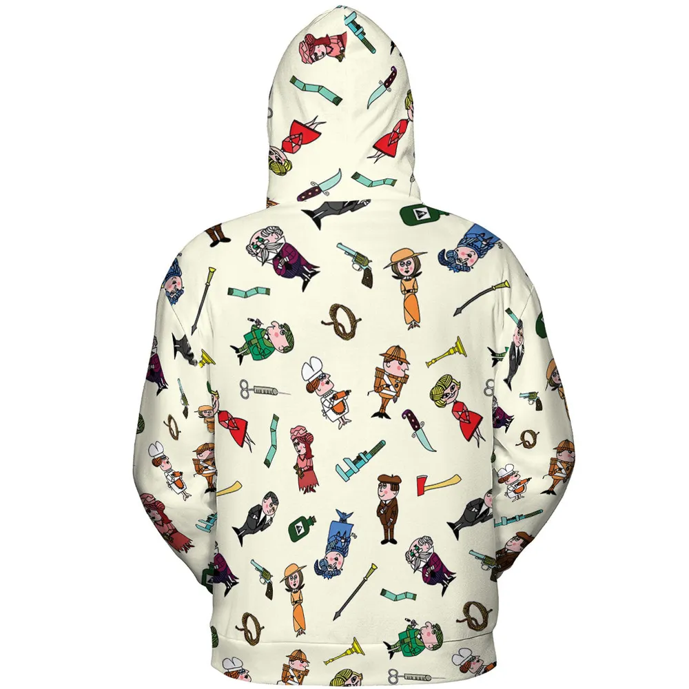 Clue Board Game Characters All-over Print Hoodie - 5