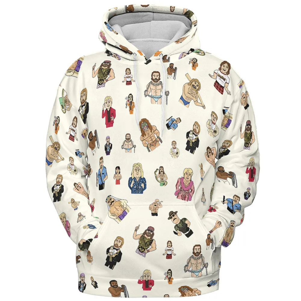 Old School Pro Wrestling All-over Print Hoodie - 3