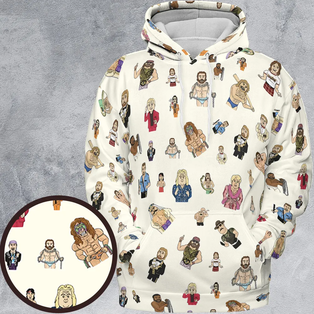 Old School Pro Wrestling All-over Print Hoodie - 2