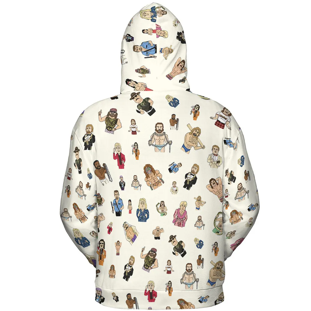 Old School Pro Wrestling All-over Print Hoodie - 5