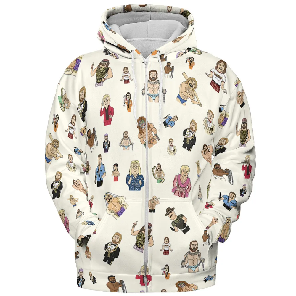 Old School Pro Wrestling All-over Print Hoodie - 4