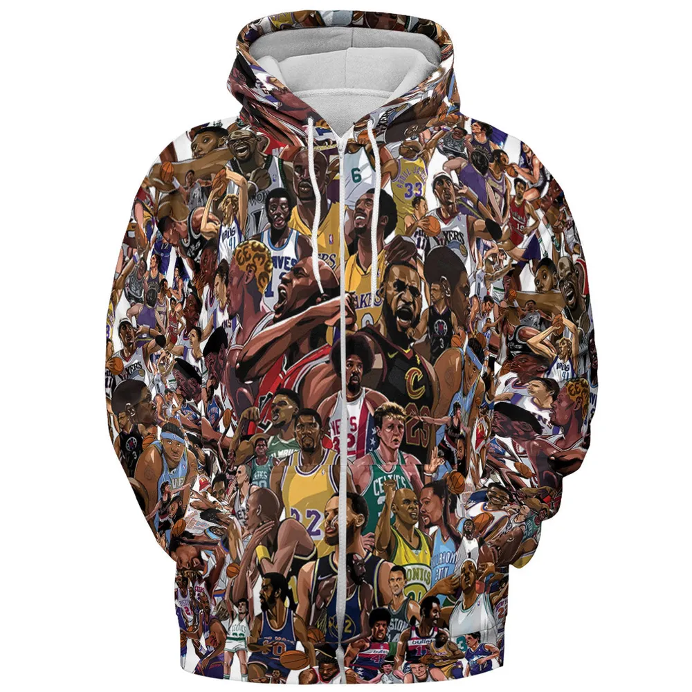 Basketball Superstars All-over Print Hoodie - 4