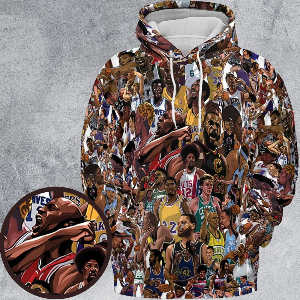 Basketball Superstars All-over Print Hoodie - 2