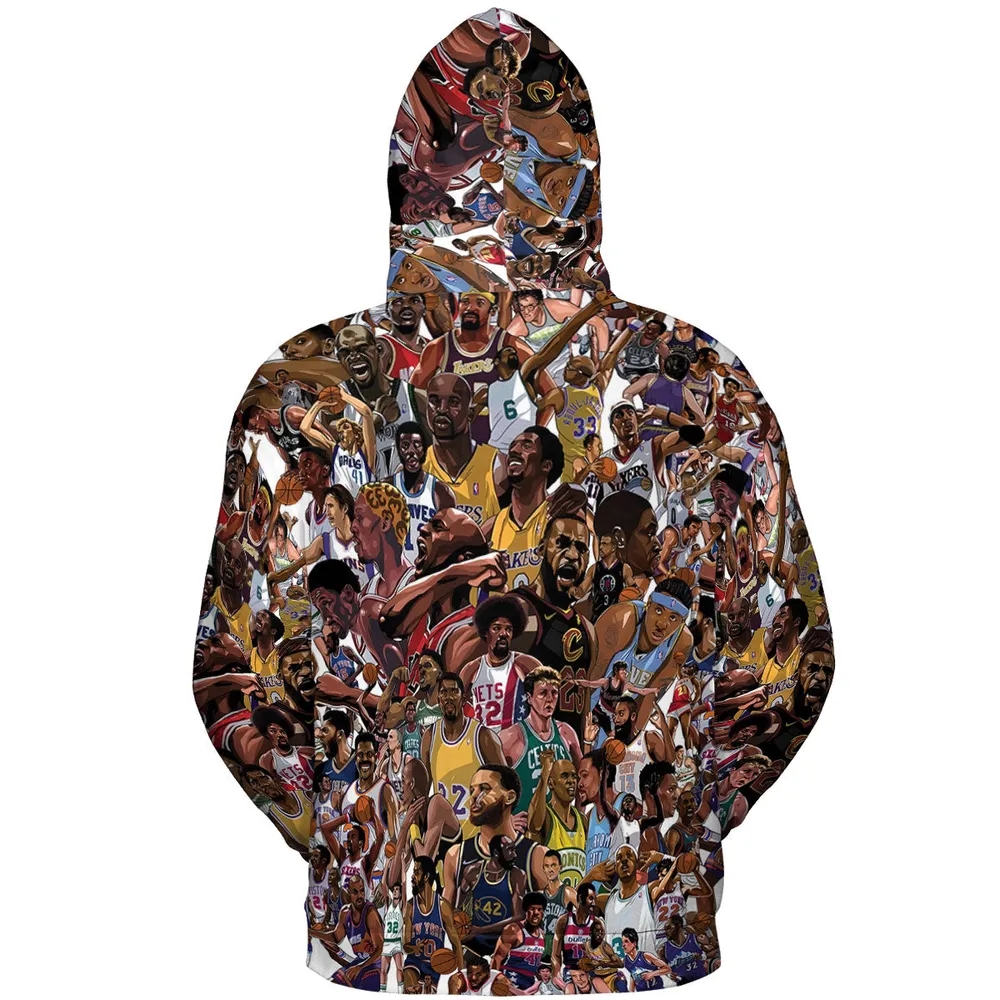 Basketball Superstars All-over Print Hoodie - 5