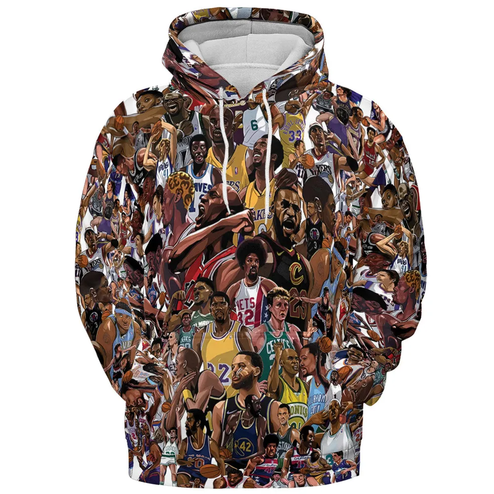 Basketball Superstars All-over Print Hoodie - 3