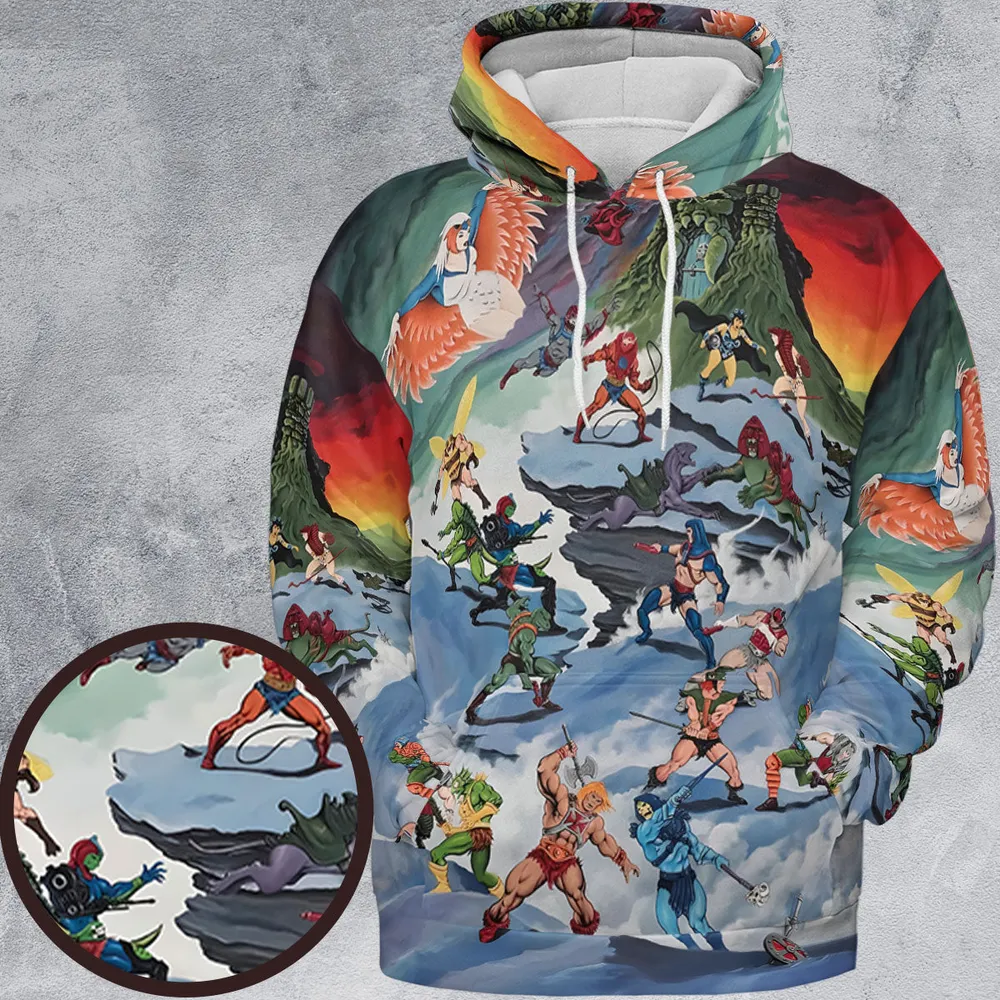 MOTU Castle Grayskull Battle All-over Print Hoodie - 2