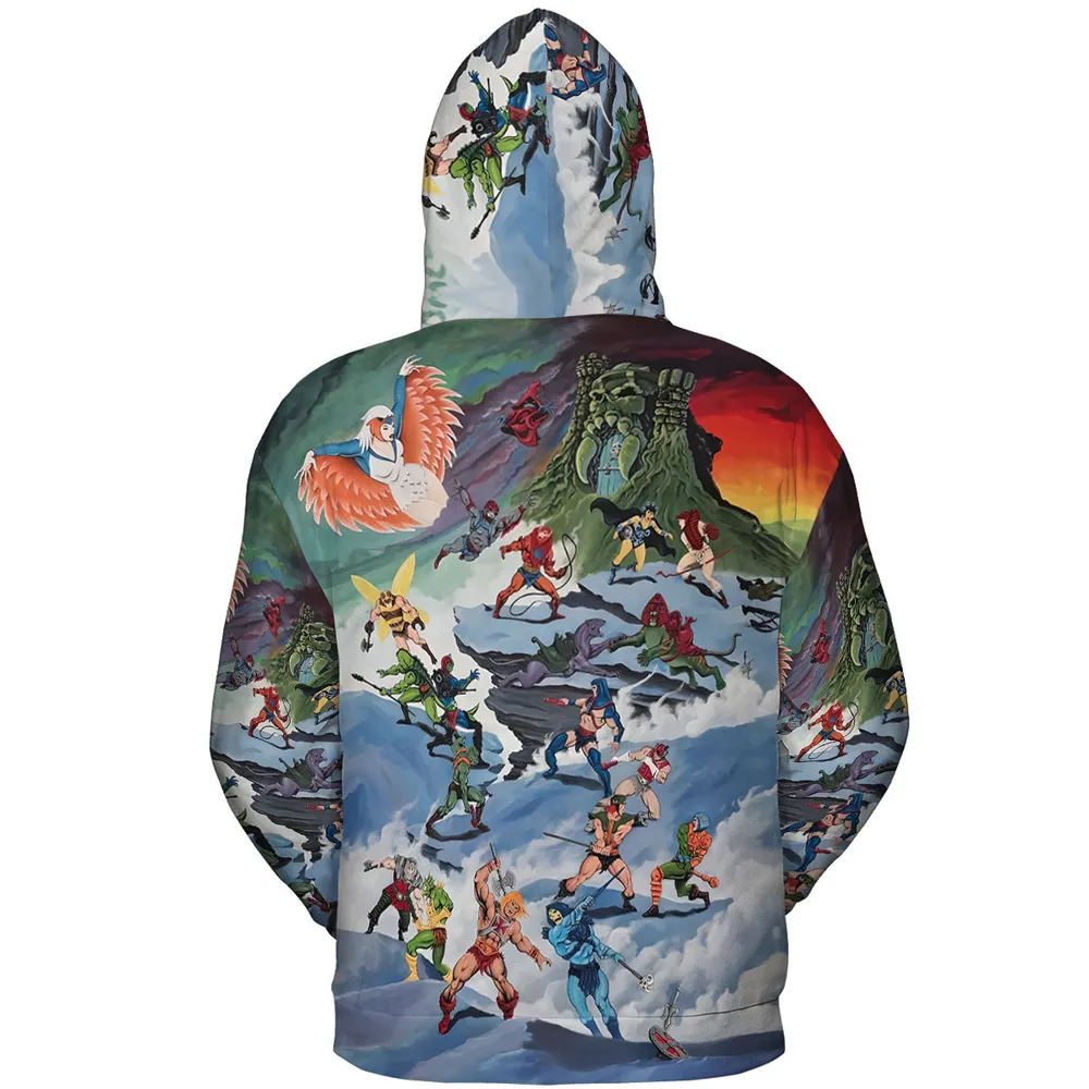 MOTU Castle Grayskull Battle All-over Print Hoodie - 5