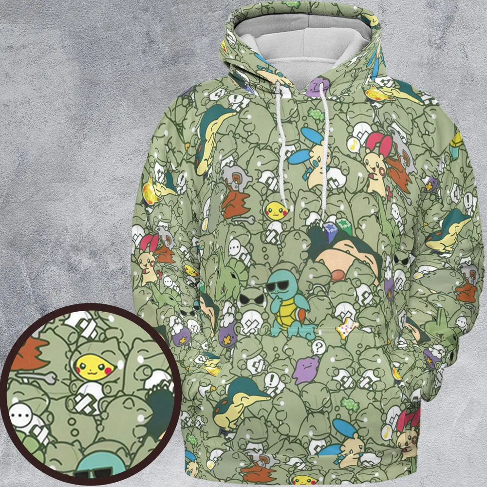 Epic Pokemon Pattern All-over Print Hoodie - 2