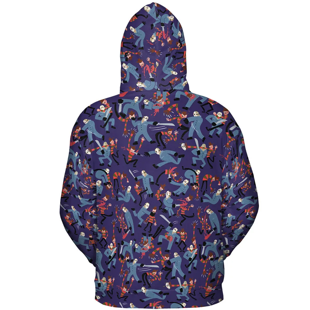 The Battle Freddy vs Jason Nightmare on Elm Street Friday the 13th All-over Print Hoodie - 5