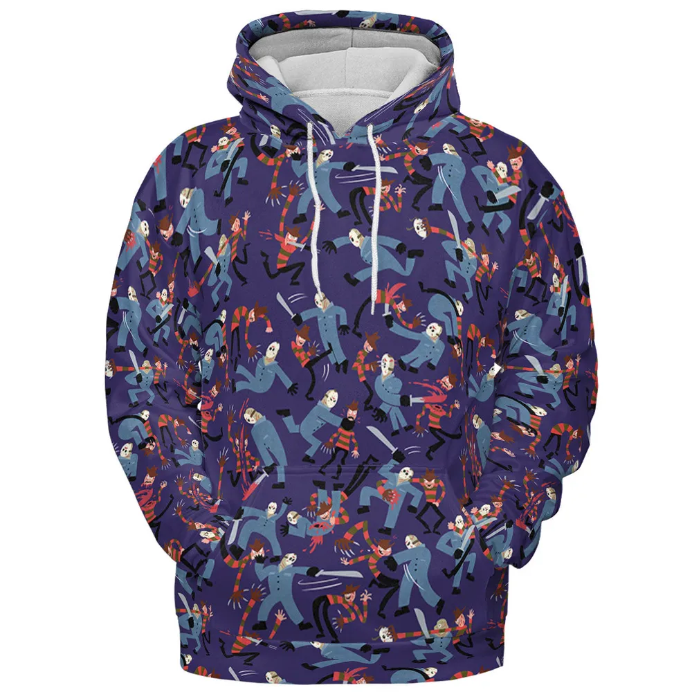The Battle Freddy vs Jason Nightmare on Elm Street Friday the 13th All-over Print Hoodie - 3