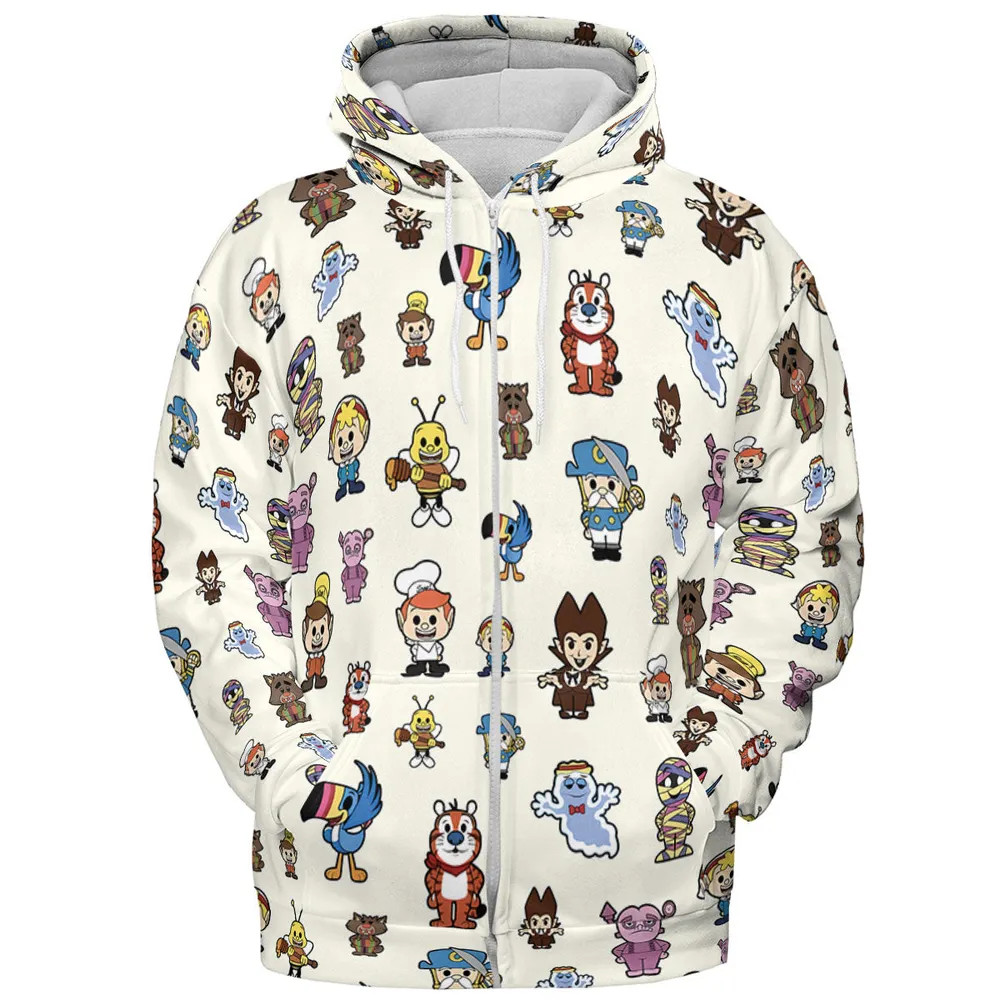 Breakfast Club Cereal Mascot All-over Print Hoodie - 4