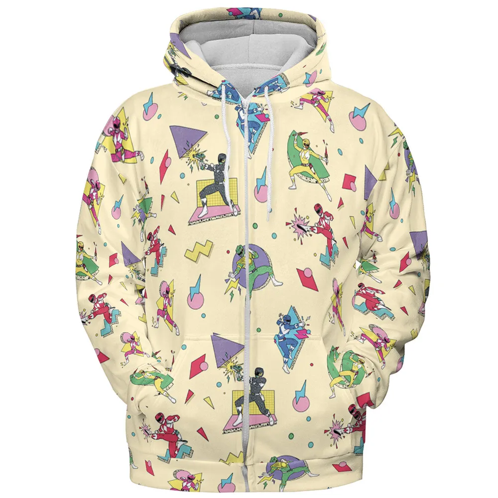 Morphin Team Power Rangers All-over Print Hoodie - 4
