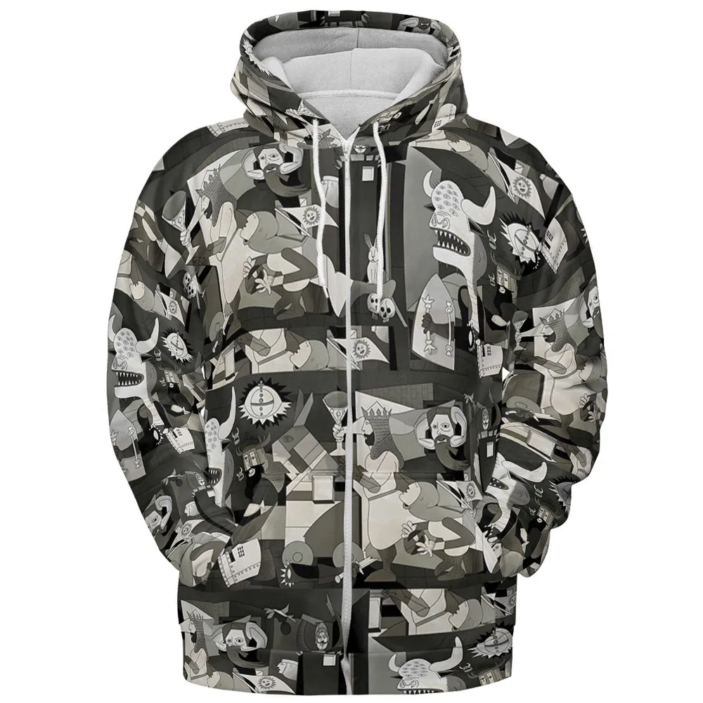 Monty Picasso Style Art All-over Print Hoodie - 4