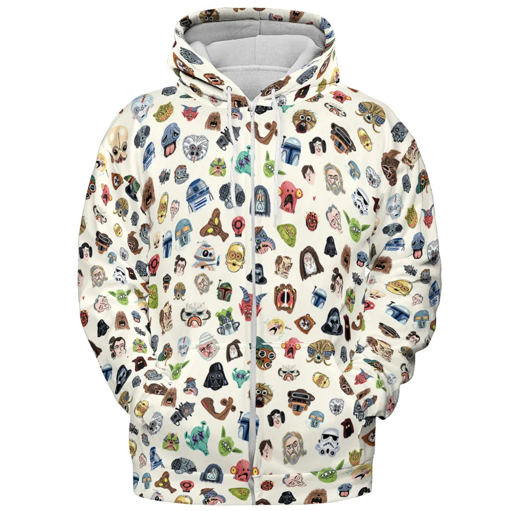Star Wars Collage Pattern All-over Print Hoodie - 4