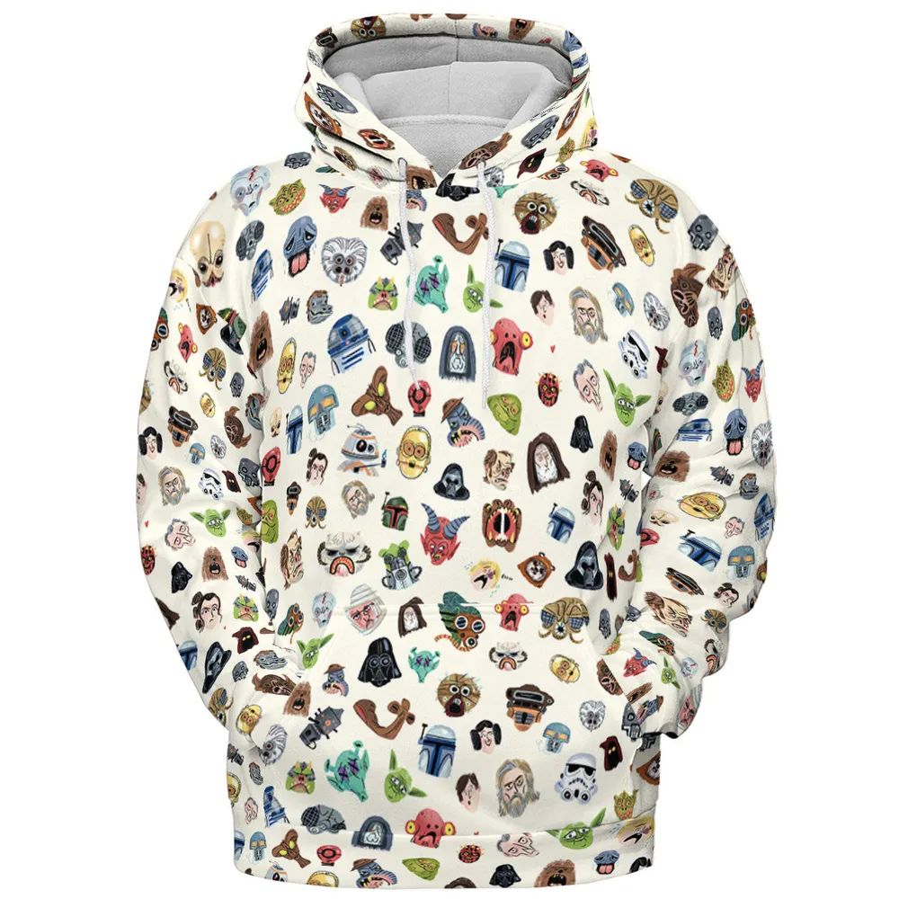 Star Wars Collage Pattern All-over Print Hoodie - 3
