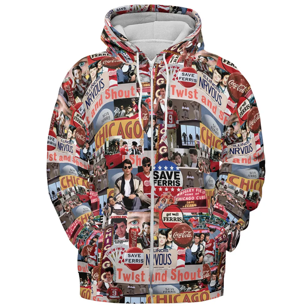 Vintage Aesthetic Ferris Bueller's Day Off All-over Print Hoodie - 4