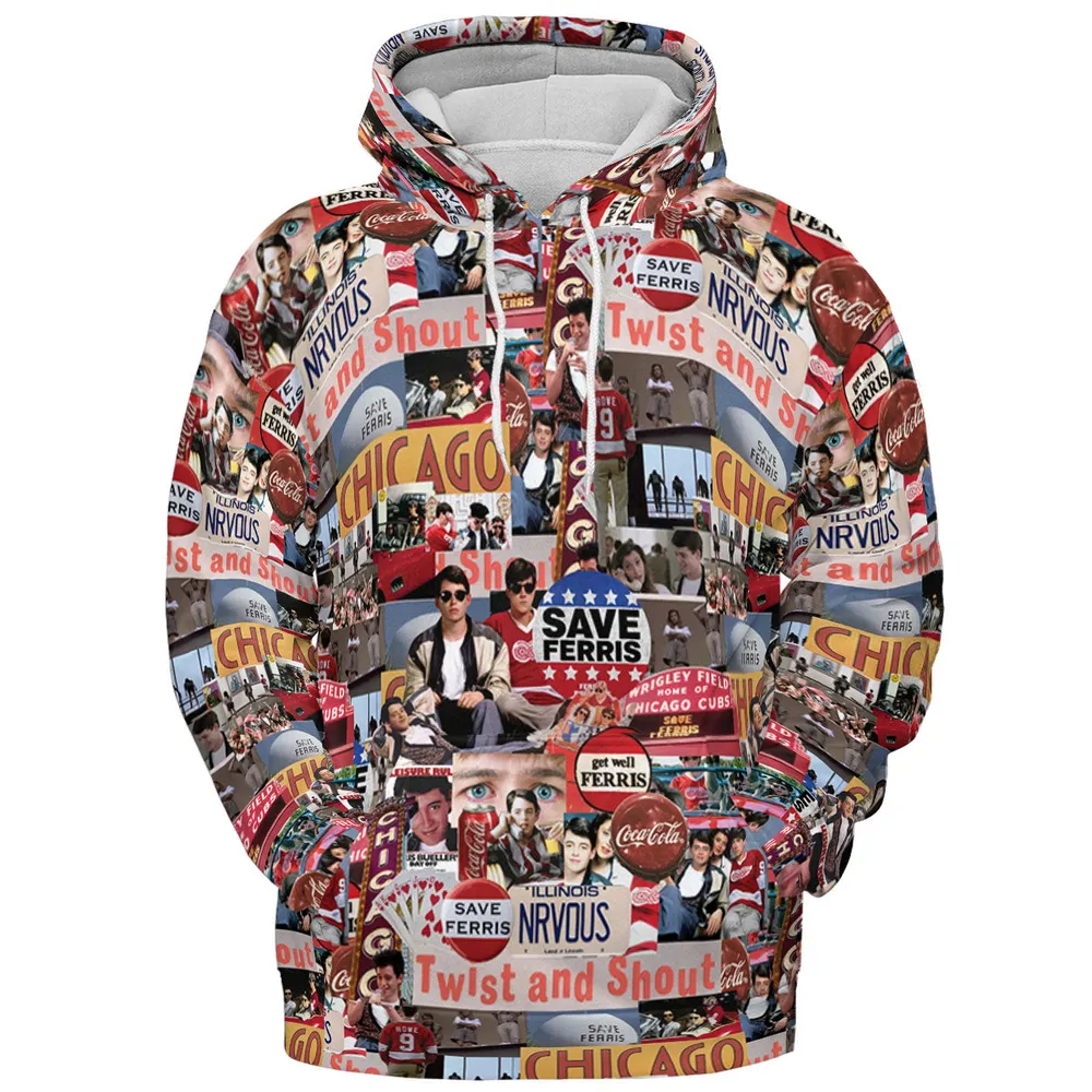 Vintage Aesthetic Ferris Bueller's Day Off All-over Print Hoodie - 3
