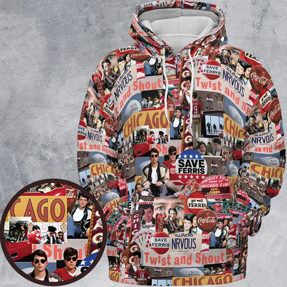 Vintage Aesthetic Ferris Bueller's Day Off All-over Print Hoodie - 2