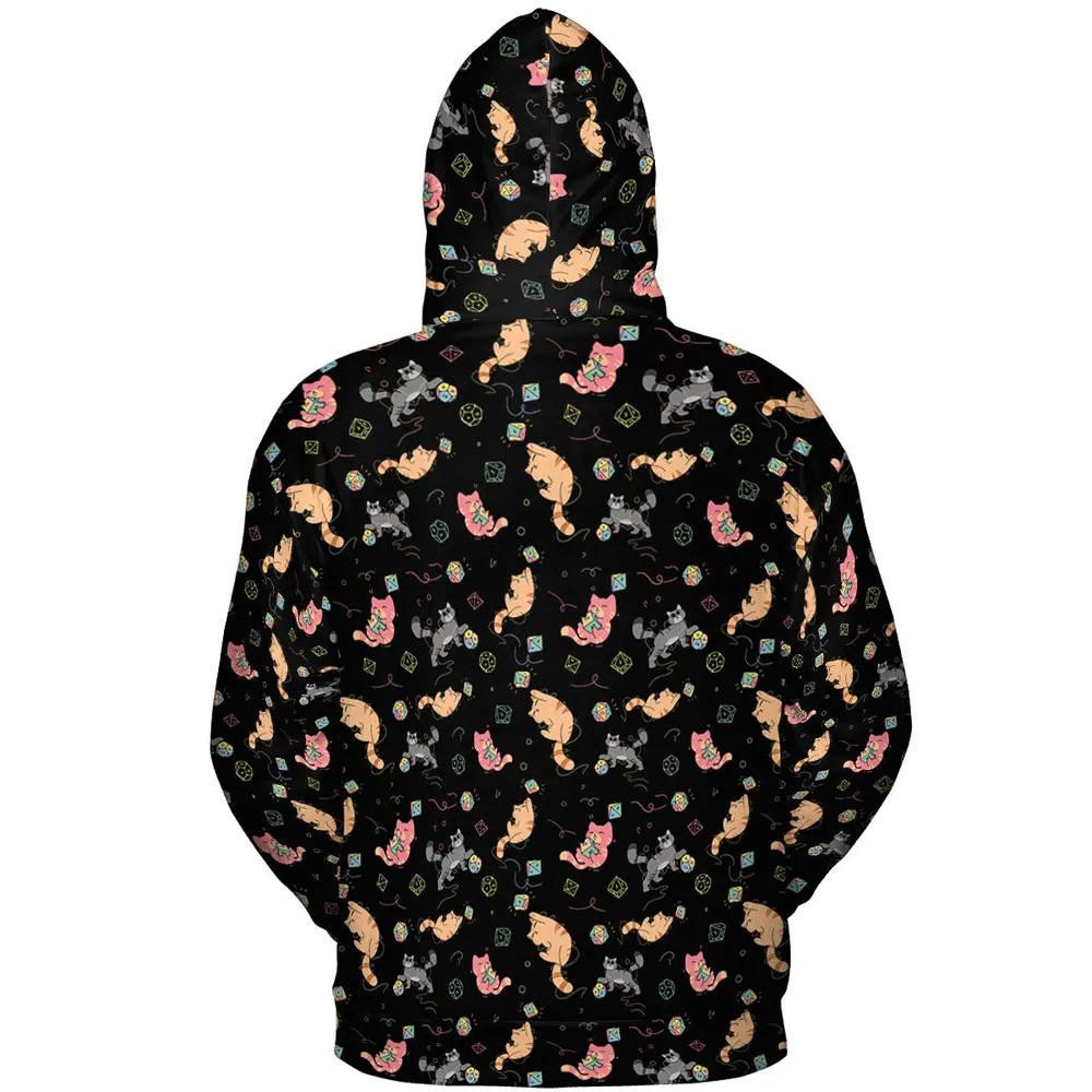 Dice Cat DnD All-over Print Hoodie - 5