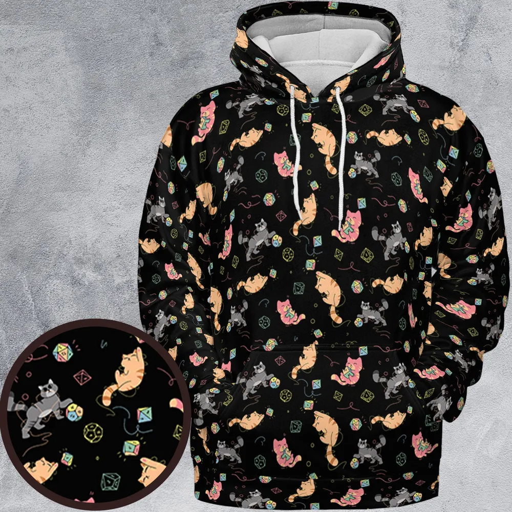 Dice Cat DnD All-over Print Hoodie - 2