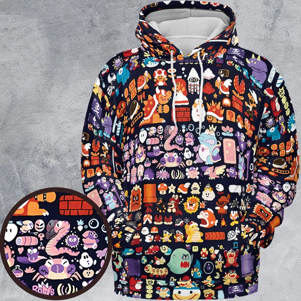 Mario Colors Super Mario All-over Print Hoodie - 2