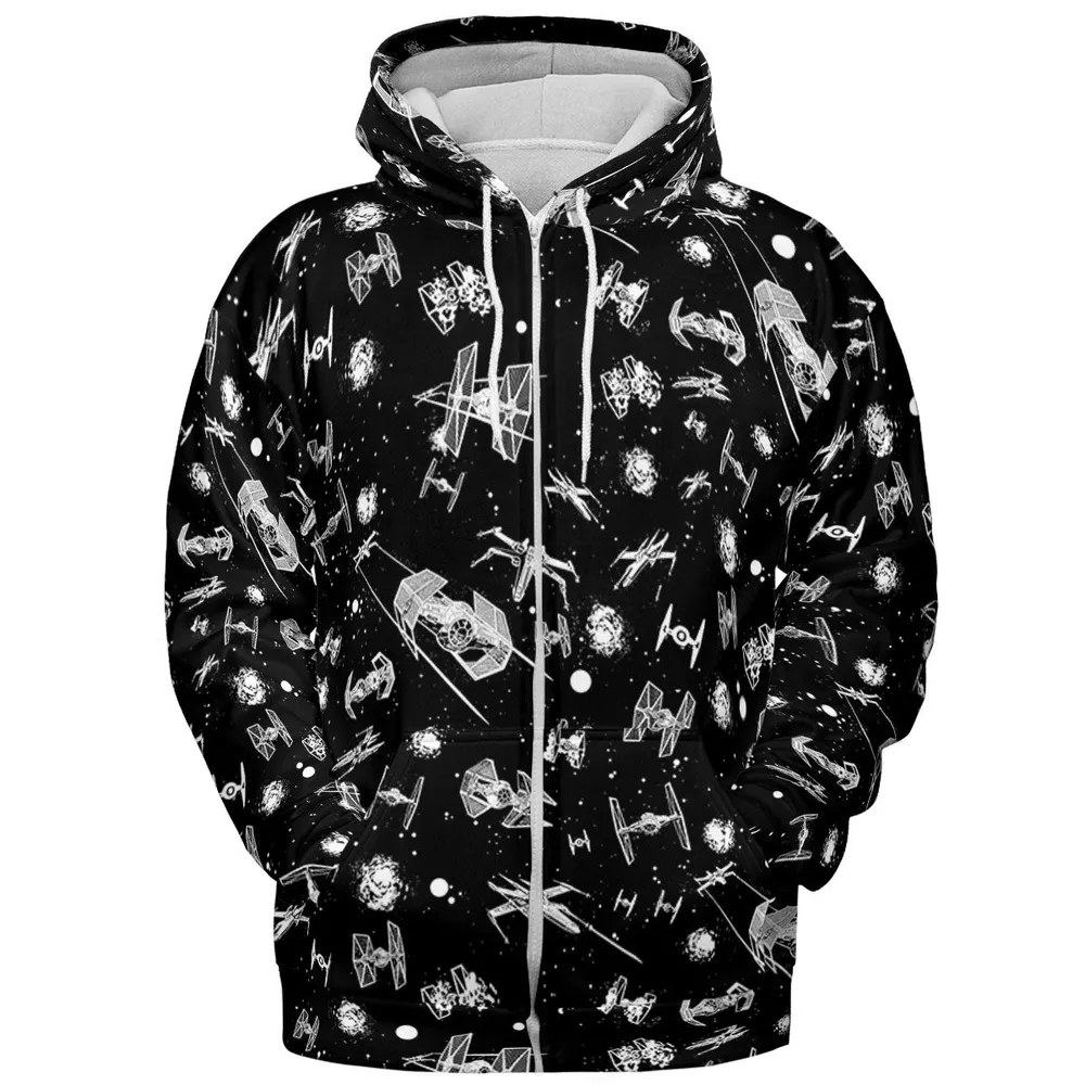 Space Ship Battle Star Wars All-over Print Hoodie - 4