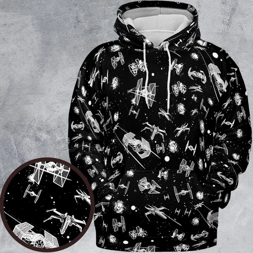 Space Ship Battle Star Wars All-over Print Hoodie - 2