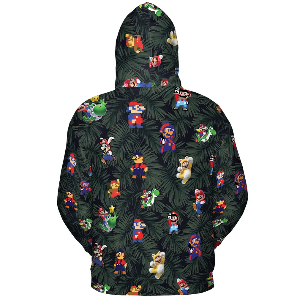 Tropical Mario Super Mario All-over Print Hoodie - 5