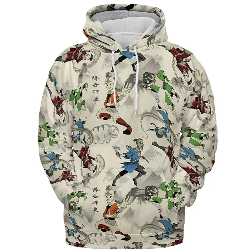 Aang Katara Toph Beifong Sokka Avatar The Last Airbender All-over Print Hoodie - 3