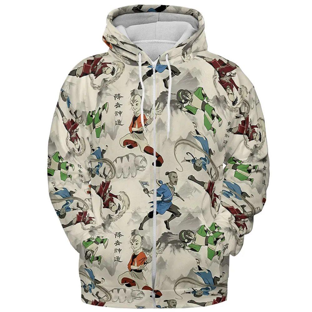Aang Katara Toph Beifong Sokka Avatar The Last Airbender All-over Print Hoodie - 4