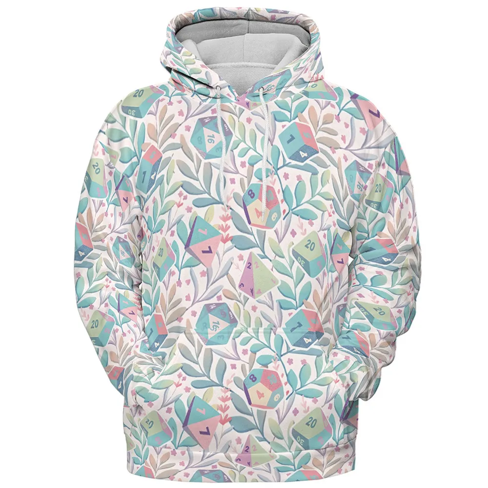 Dice Flower Soft DnD All-over Print Hoodie - 3