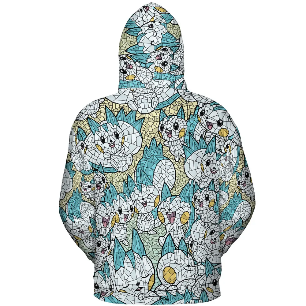 Pachirisu Stained Glass Pokemon All-over Print Hoodie - 5