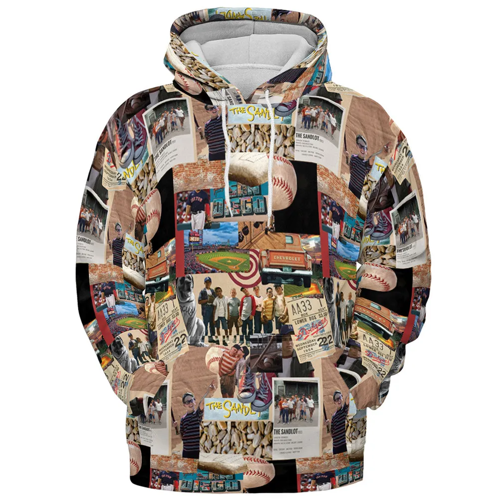 Memorable Baseball Movie Scenes Collage The Sandlot All-over Print Hoodie - 3