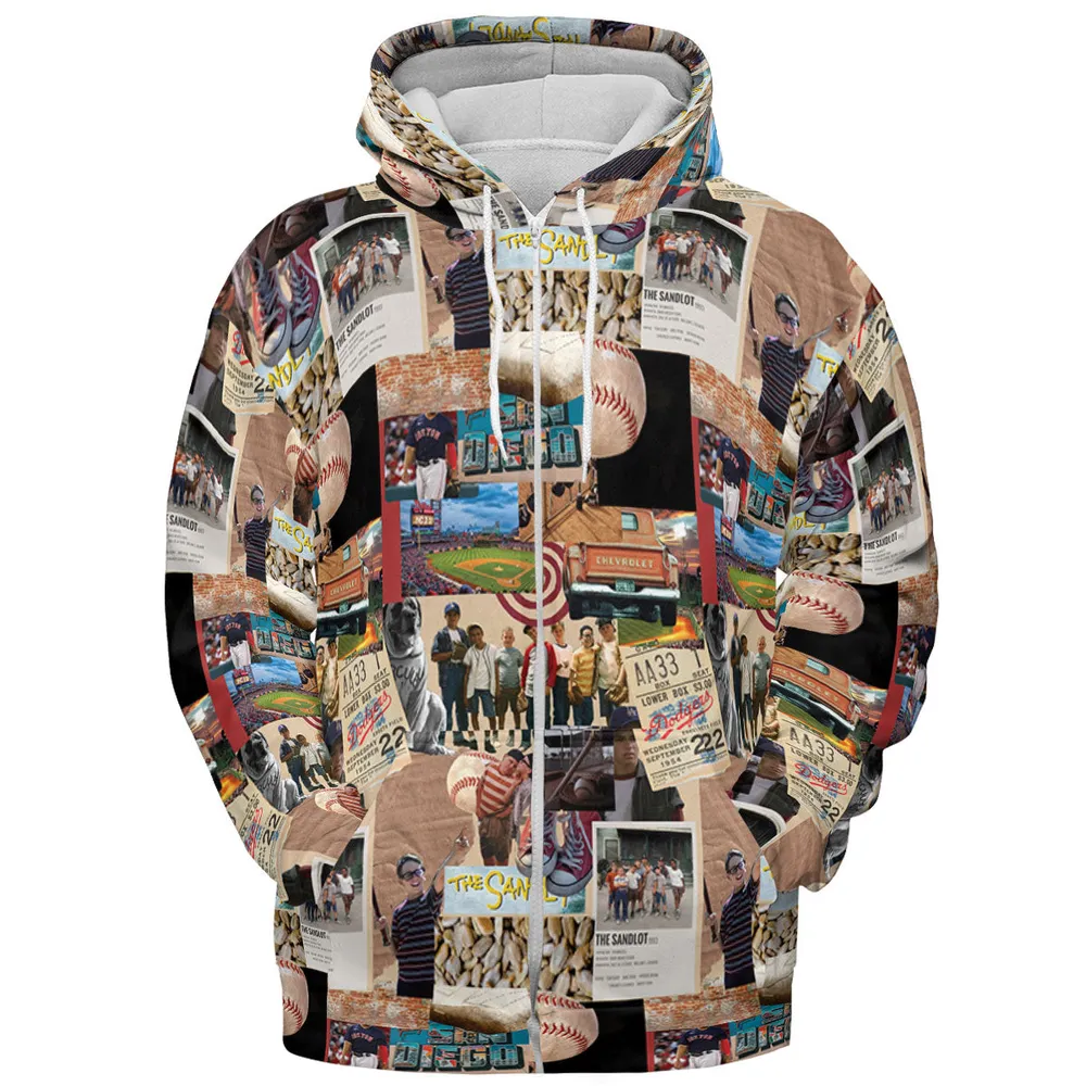 Memorable Baseball Movie Scenes Collage The Sandlot All-over Print Hoodie - 4