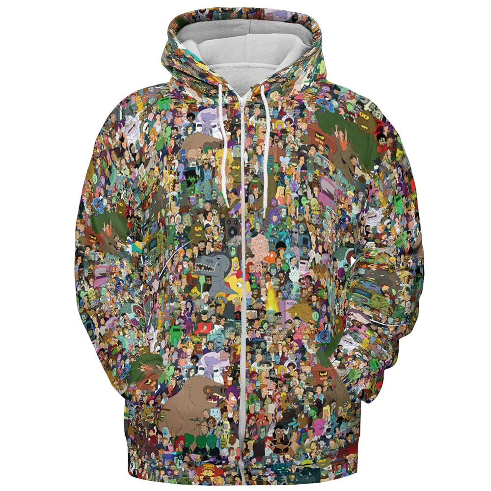 Futurama Characters All-over Print Hoodie - 4