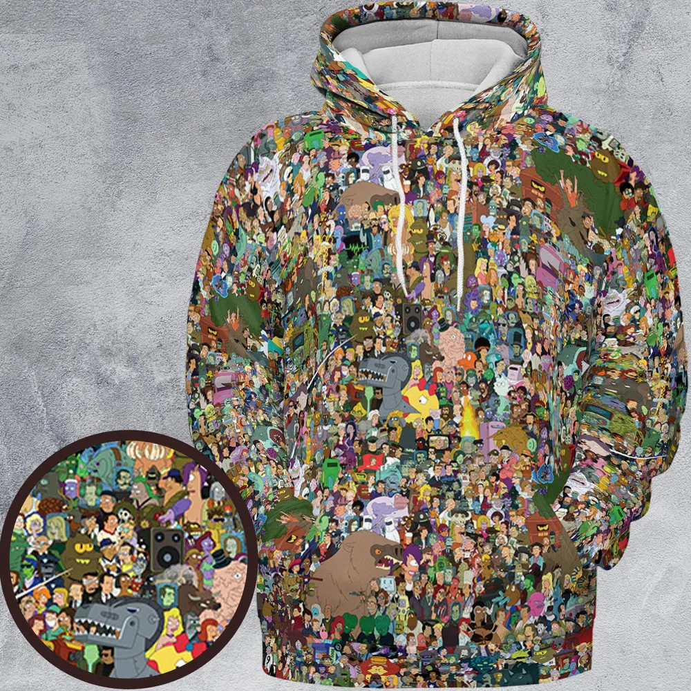 Futurama Characters All-over Print Hoodie - 2