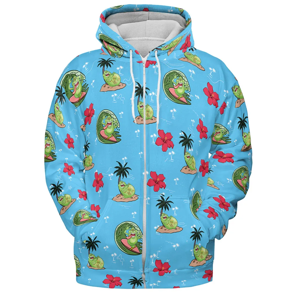 Ghostbusters Slimer Summer Vibes All-over Print Hoodie - 4