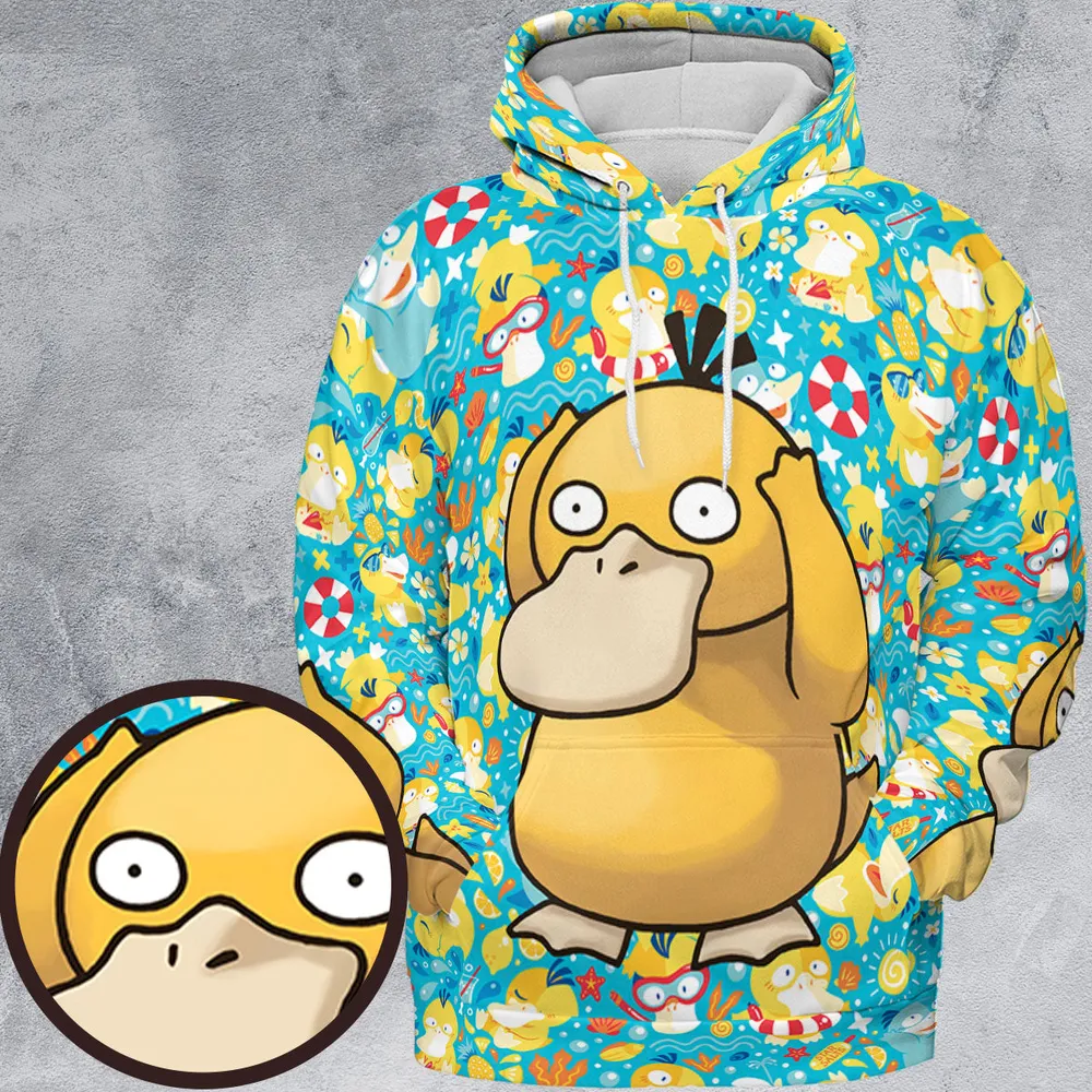 Psyduck Power Pokemon All-over Print Hoodie - 2