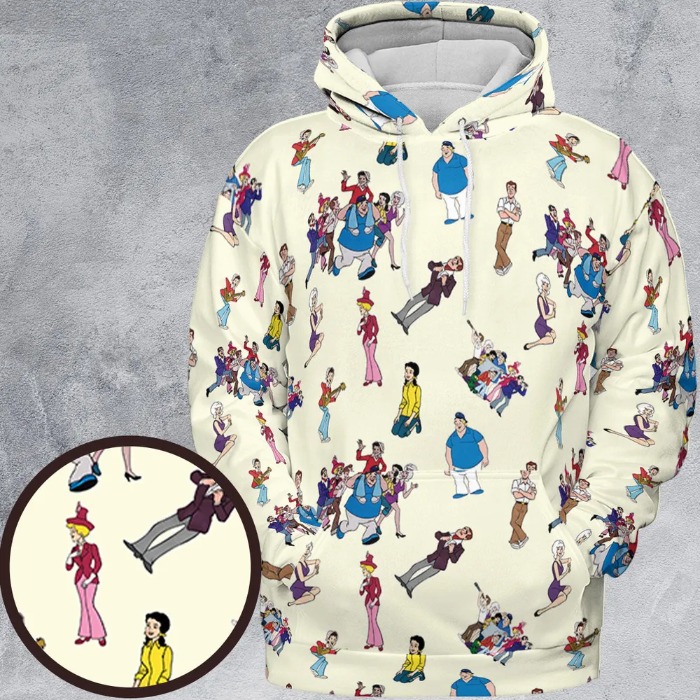The New Adventures of Gilligan Pattern All-over Print Hoodie - 2
